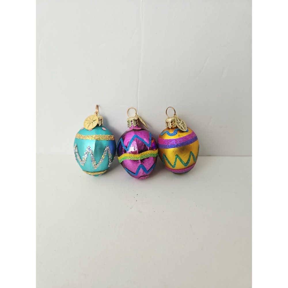 Christopher Radko Easter Egg Ornaments set of 3 Egg Dreams Little Gems